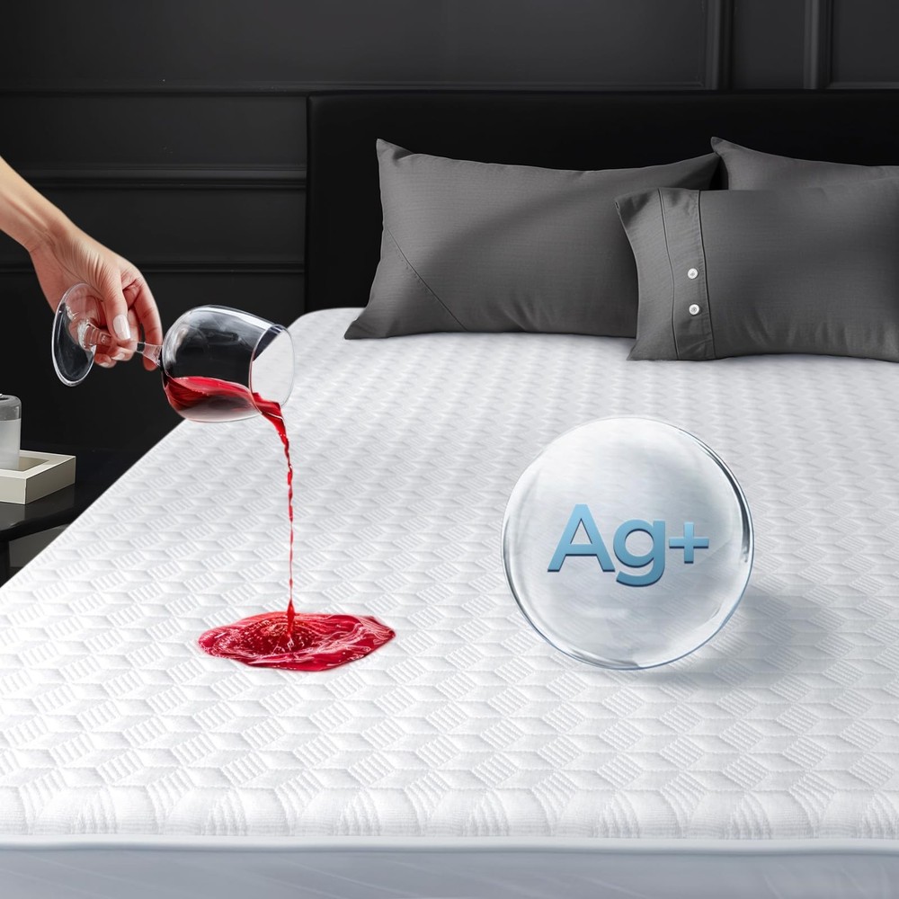 Premium Silver-Ion Bamboo Rayon Waterproof Mattress Protector for Ultimate Comfort & Protection