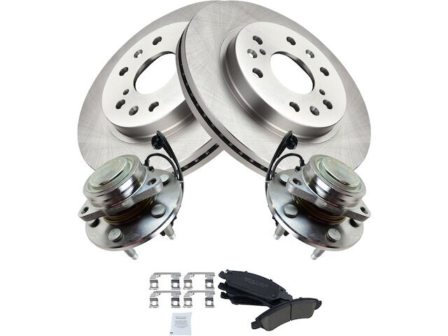 2008-2014 GMC Yukon RWD Front Brake Kit with Pads Rotors Hub Assembly