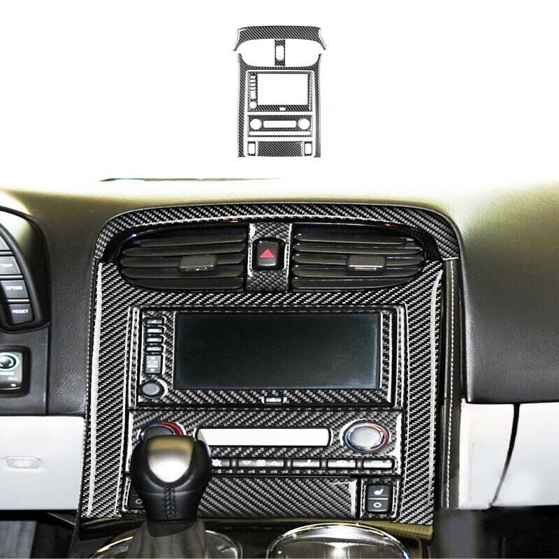 Carbon Fiber For Chevrolet Corvette C6 Center Control Panel Cover 1 Set Type A