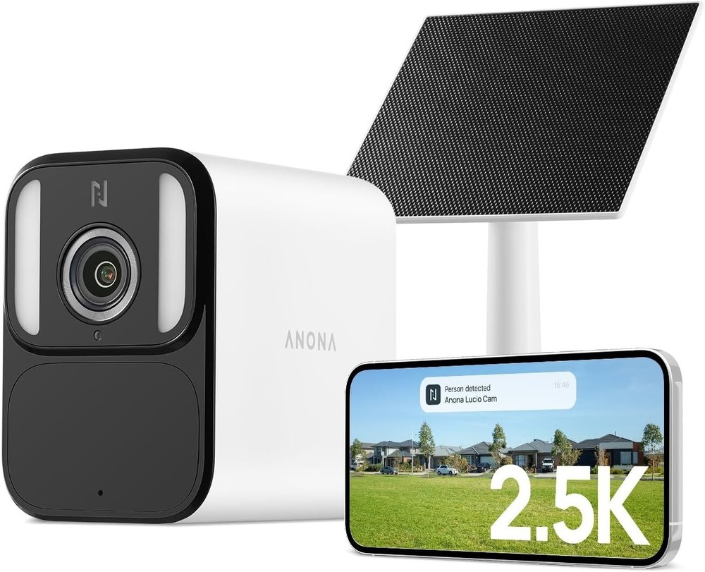 2.5K Solar Powered Wireless Outdoor Security Camera with Color Night Vision