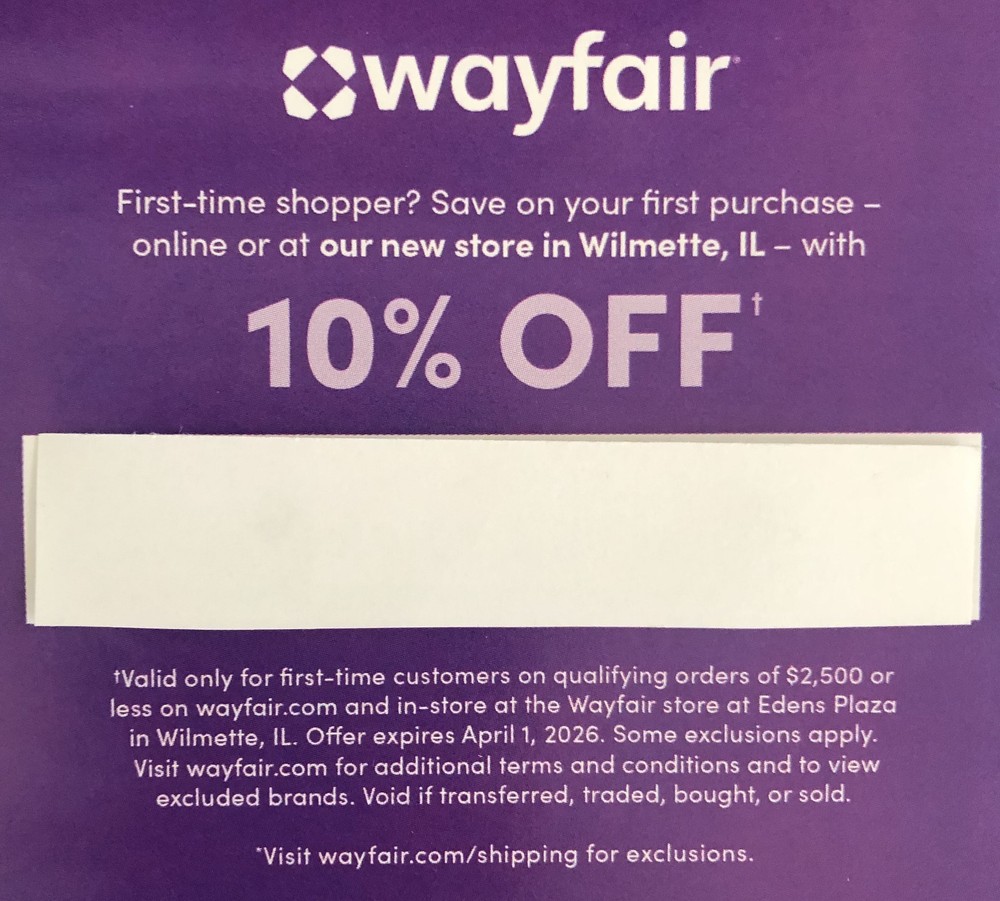 Wayfair 10% Off Coupon - Exp 4/1/26-image