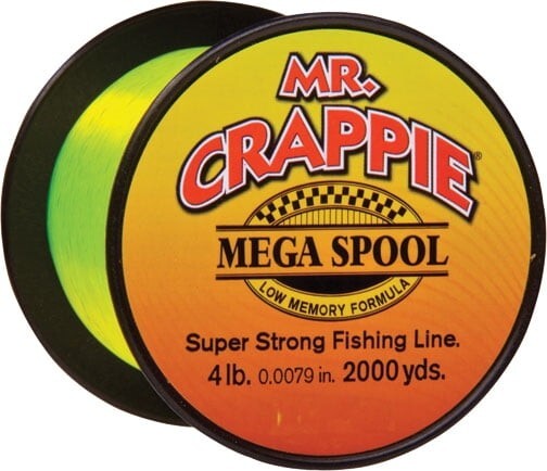 Mr. Crappie 6 Pound Hi Viz Monofilament Fishing Line 1500 Yard Spool