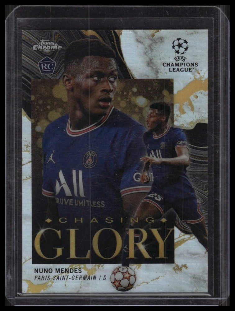 2021-22 Topps Chrome UEFA Champions League #CG-18 Nuno Mendes Chasing Glory