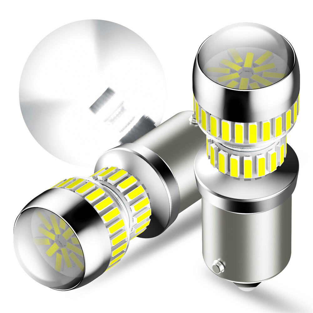 Super Bright 1156 White LED Turn Signal Light Bulbs Backup Reverse Lamp Canbus