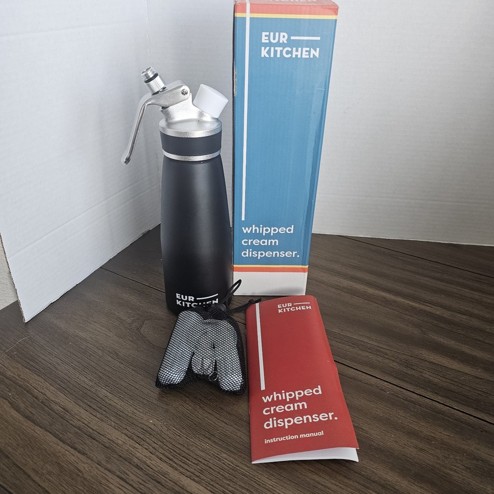 EurKitchen Professional Black Whipped Cream Dispenser New In Box