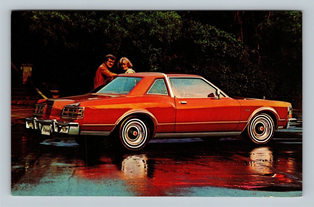 Automobile-Dodge Diplomat Medallion, 2-Door, Red Hardtop Vintage Postcard