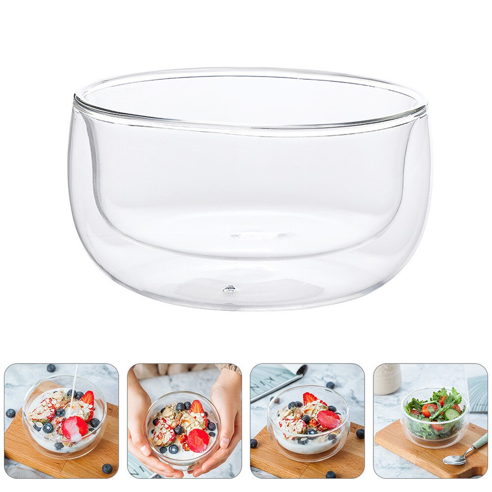 1PC Transparent Glass Dipping Bowl for Sauce Salad or Dinner  