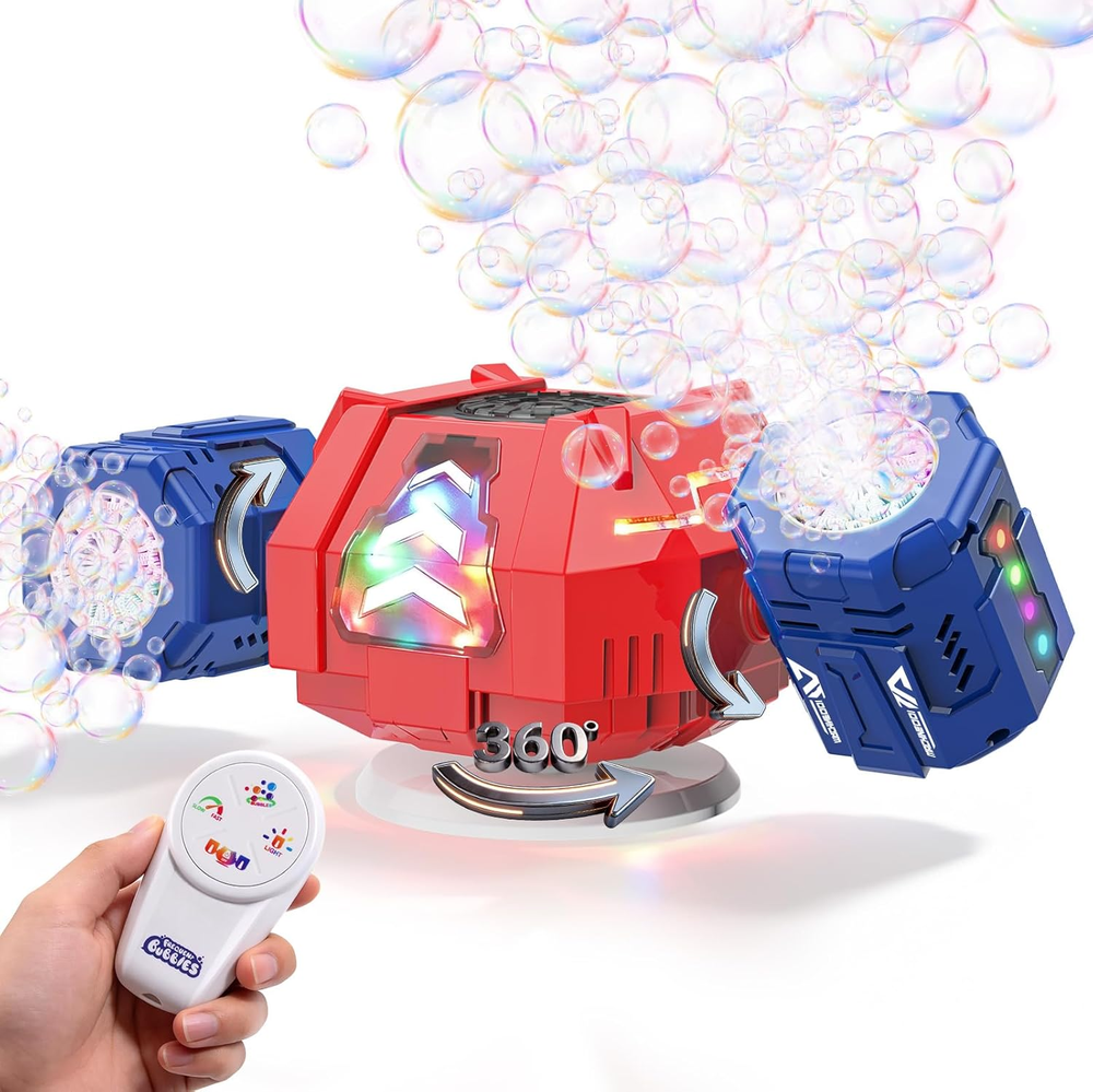 Bubble Machine, 30000+ Bubbles/Min Rechargeable Kids Bubble Machine with Remote