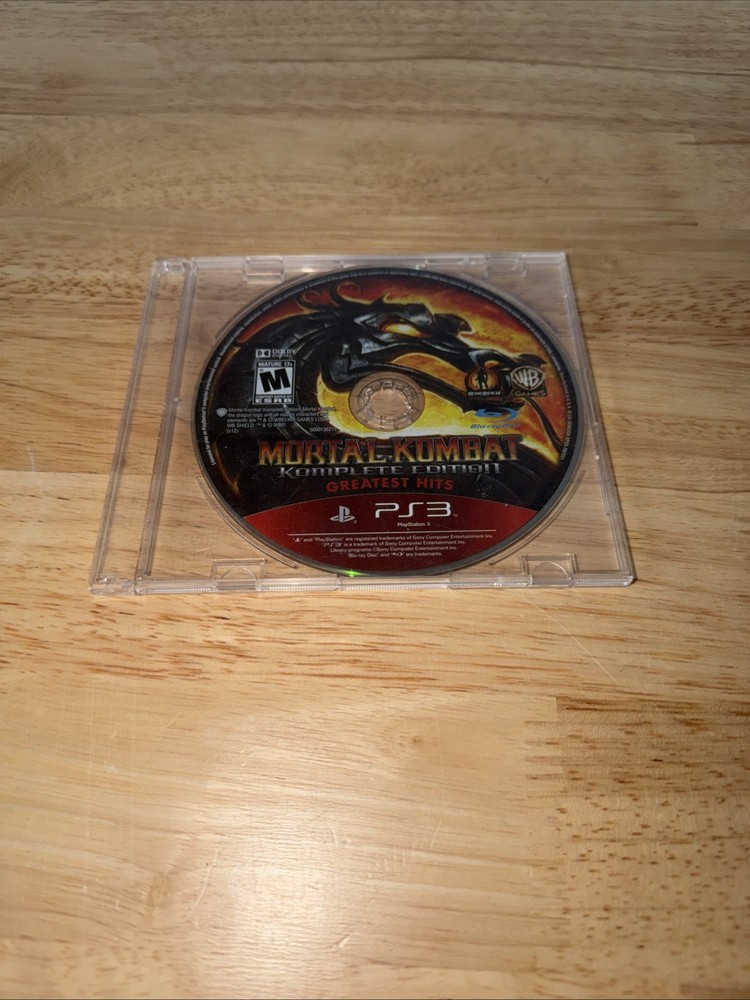 Mortal Kombat Komplete Edition Sony PlayStation 3 PS3 Greatest Hits Disc Only