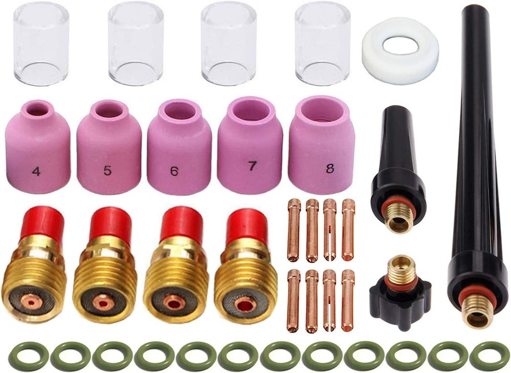Zinger 37pcs TIG Welding Torch Gas Lens Kit Accessories for DB SR WP 9 20 25...