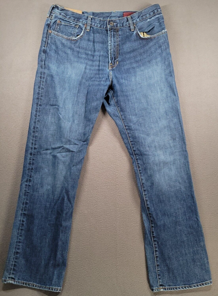 Gap 1969 Jeans Mens 38x34 Blue Easy Fit Bootcut Medium Wash American Denim