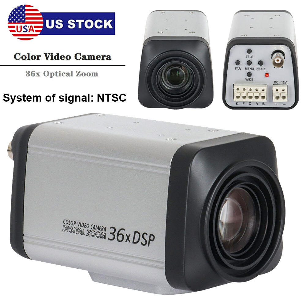 HD Color CCTV Camera with 36X Optical Zoom 1200TVL Analog Auto Focus Video Box