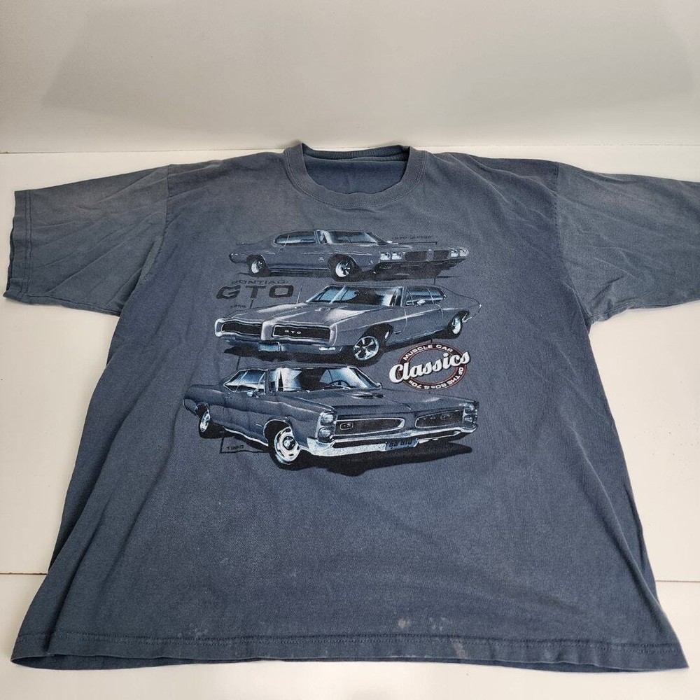 Vintage 60s 70s Pontiac GTO Muscle Car Men's XL Short Sleeve Tee