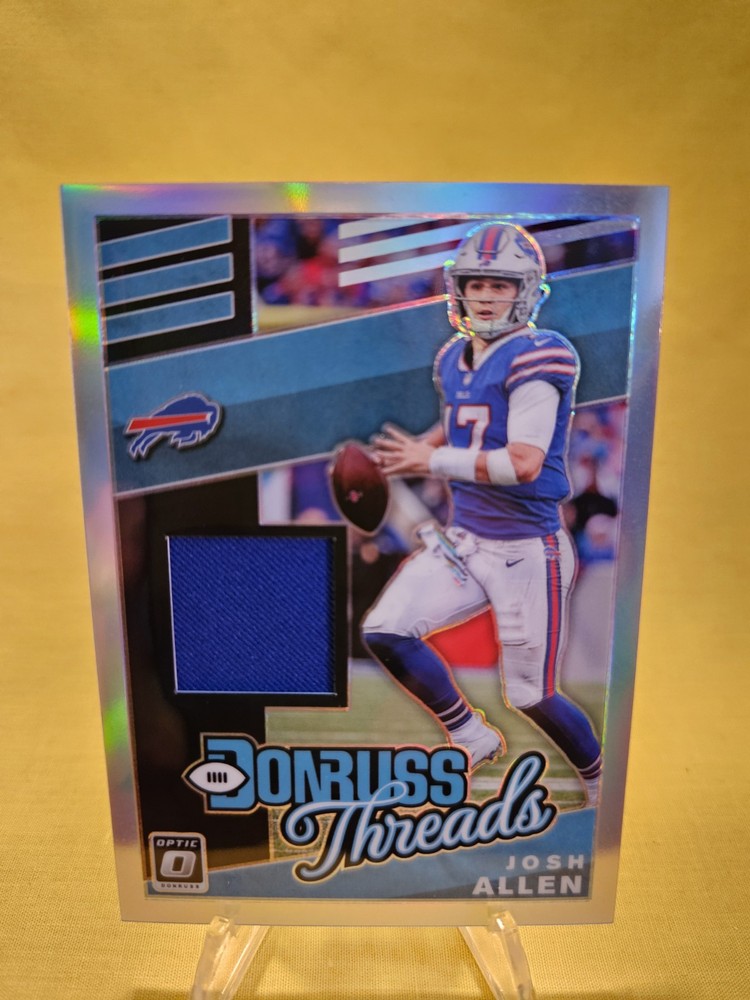 JOSH ALLEN 2019 Donruss Optic Threads ✨️Silver Prizm Jersey Patch
