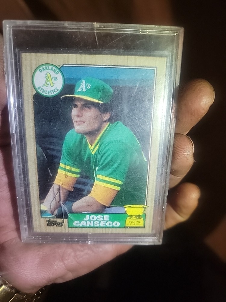1987 Topps Jose Canseco All-Star Rookie Cup #620 Oakland Athletics Autographed