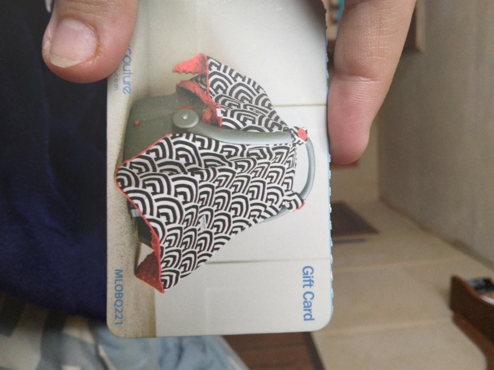 Designer baby car seat covers from Canopy Couture - Perfect gift card option