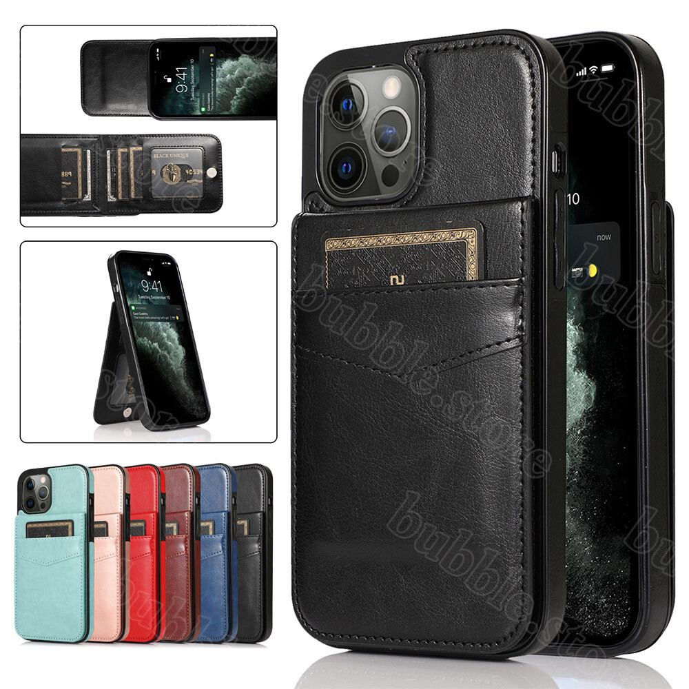 Cober Funda Para iPhone 16 15 14 13 12 Pro MAX Cover Insertar tarjeta protectora