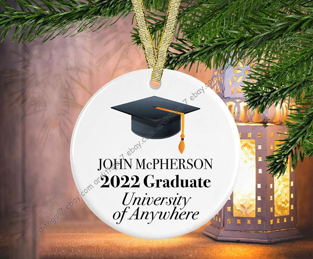 Personalized Graduation Ornament, Any School, Graduation Christmas Ornament, ...