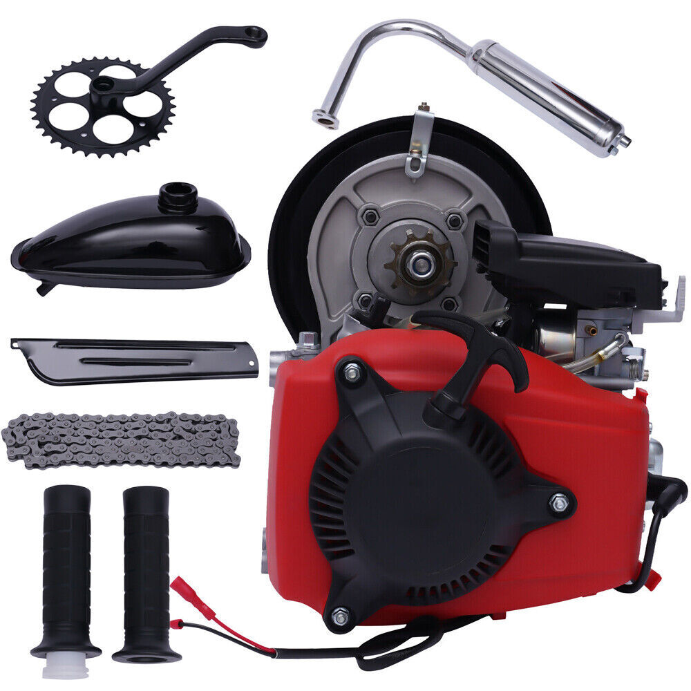 Bike Engine Motor Kit 4-Stroke 49CC Gas Petrol Motorized Bicycle Scooter Belt