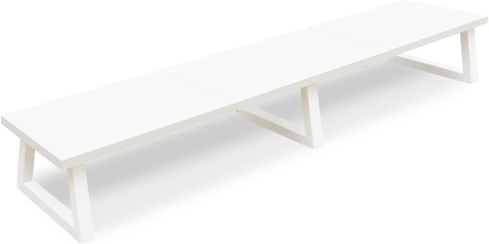 42 Inch White Monitor Riser For 2 Monitors  Wood Desktop Dual Stand