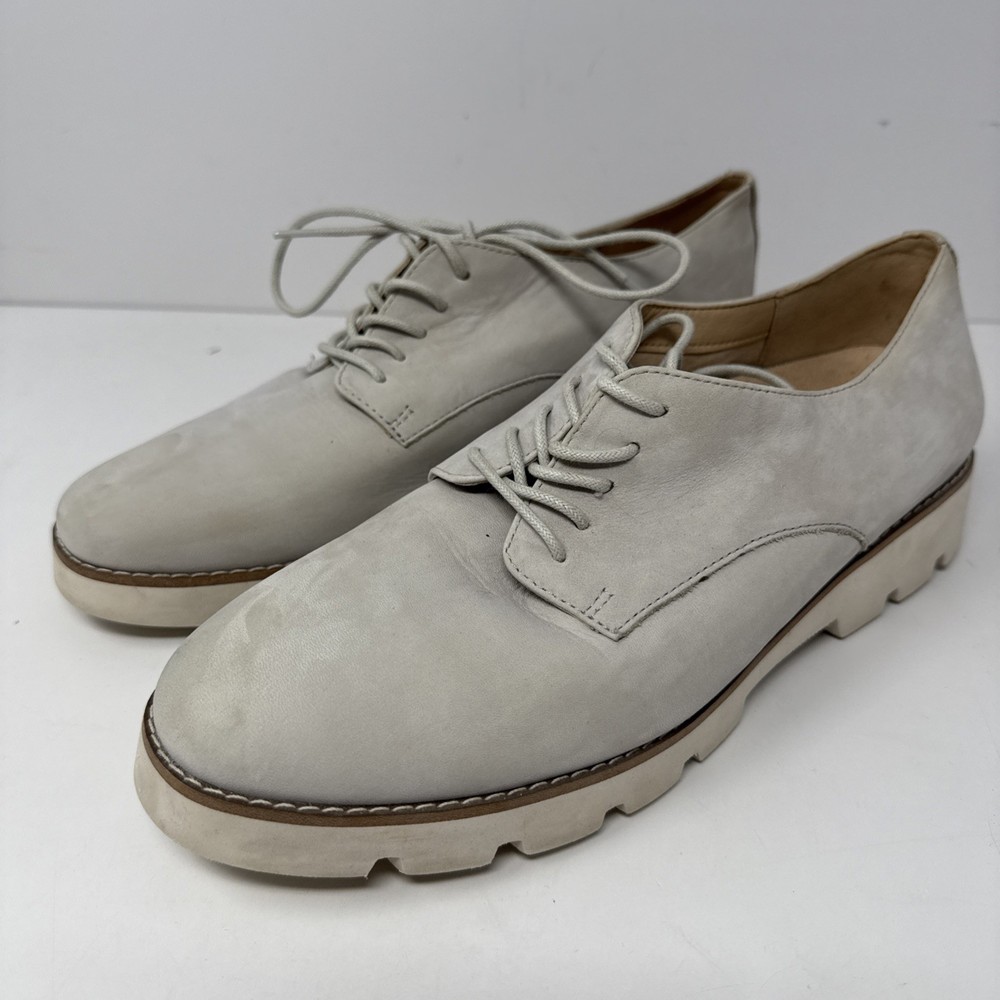 Vionic Adina Comfort Oxfords Light Gray Nubuck Size 9