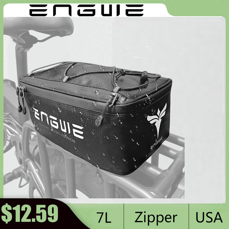 ENGWE Waterproof 7L Leather Mountain Bicycle Tail Seat Pack Bag Bike Pannier Bag