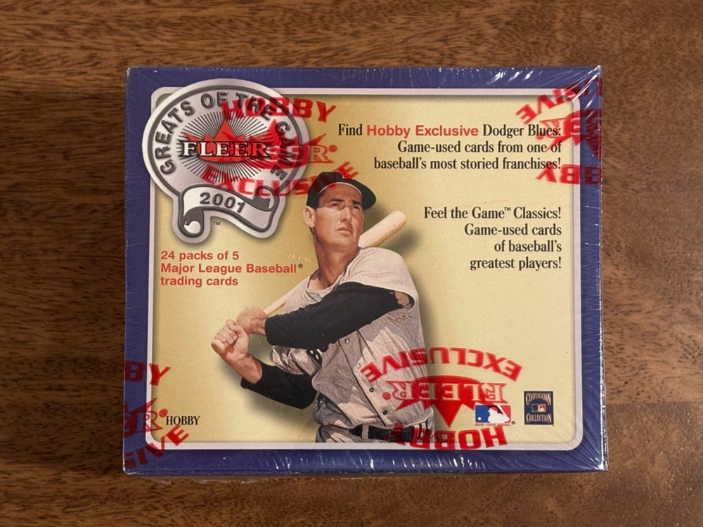Fleer Greats of the Game 2001 MLB Baseball Factory Sealed Hobby Box