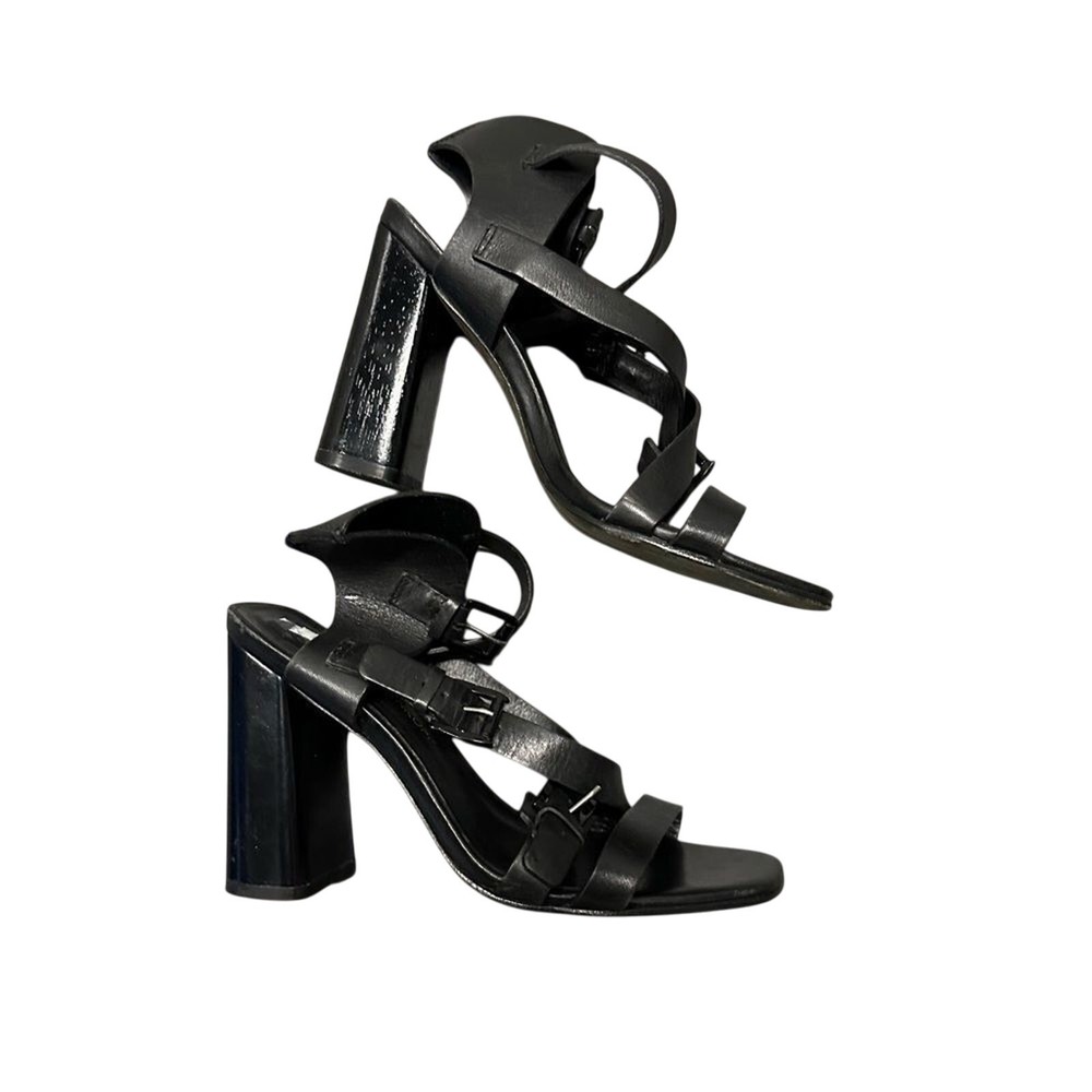 Rebecca Minkoff Black Strappy Sandal Heels sz 6