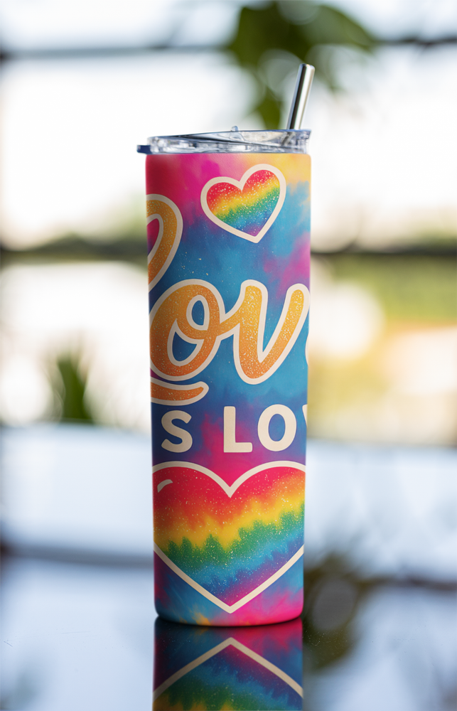 20oz Love LGBTQ Skinny Tumbler Wrap Printable Design