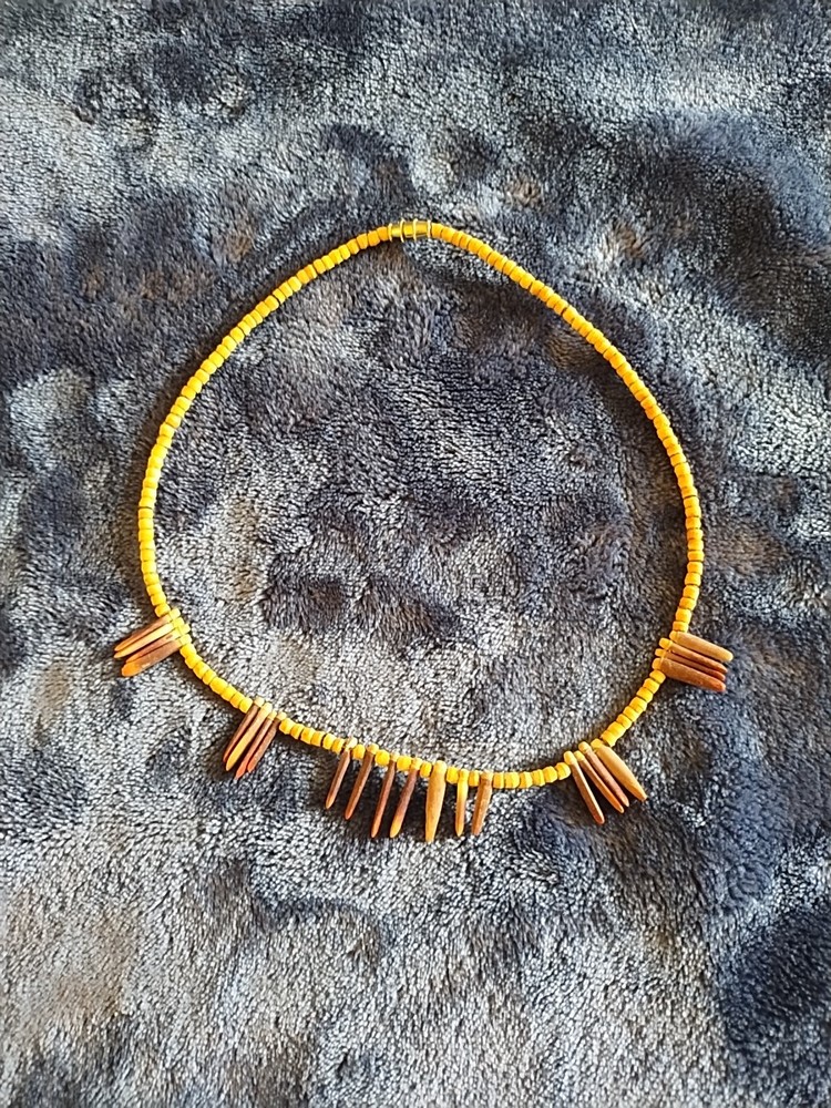 Spike Fringe Shell Chip Necklace 16