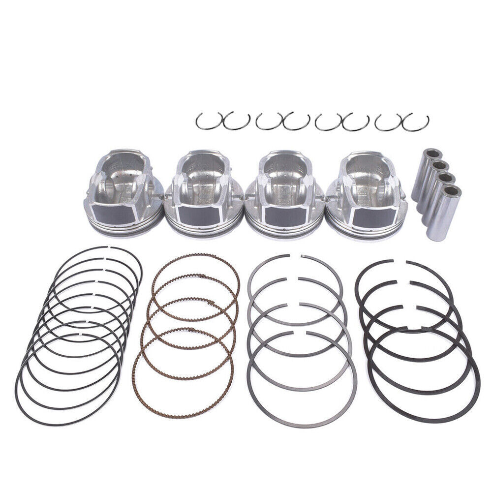 4PCS Piston & Rings Kit Compatible with Kia Soul Forte Forte5 Koup 2.0L 2014-2018 Models