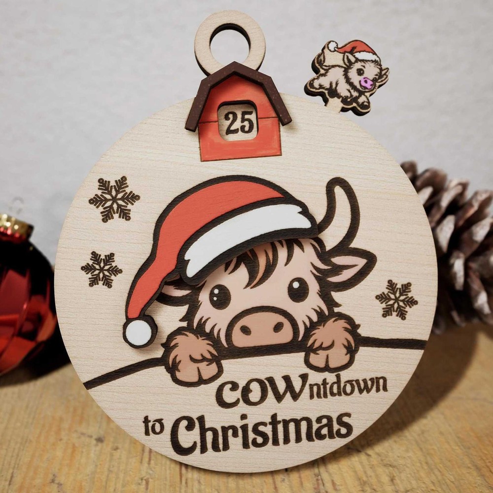 Christmas Countdown Wall Calendar Yak Christmas Countdown Wooden Calendar