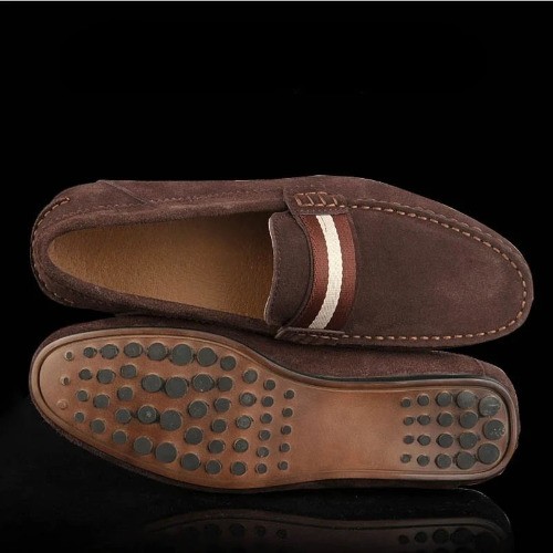 Mens Casual Leather Slip On Authentic Cow Leather Driving Shoes