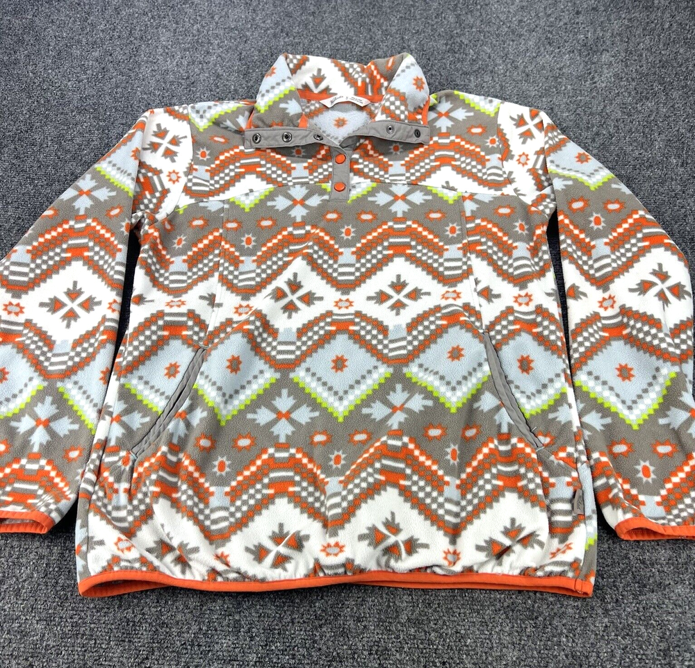 Woolrich Synchilla Men’s Medium Snap T Fleece Pullover Tribal Aztec Southwestern