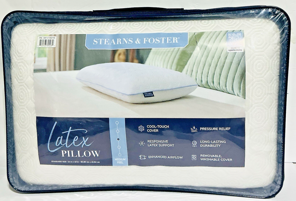 STEARNS & FOSTER LATEX PILLOW STANDARD SIZE 24