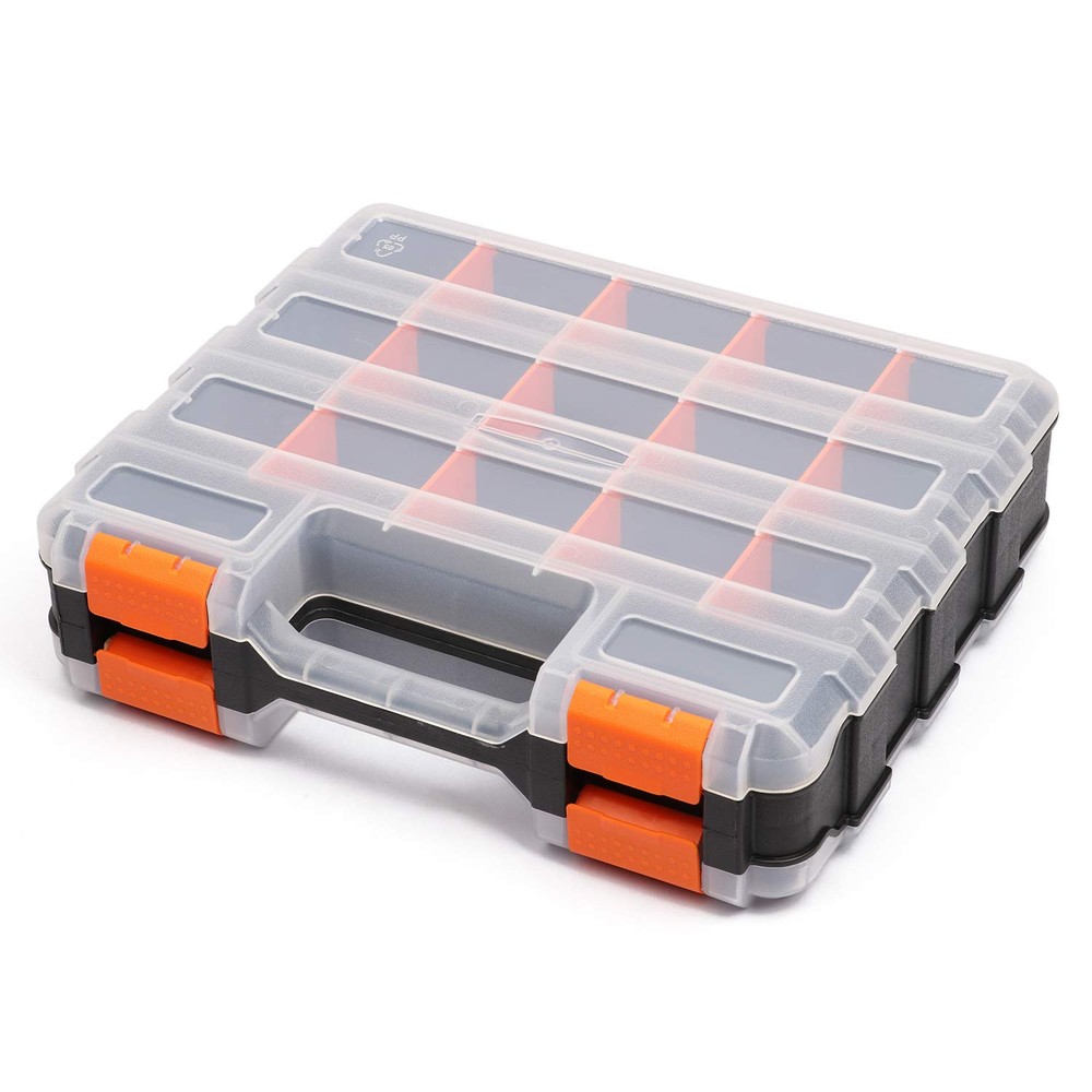 Double Side Tools Organizer, Customizable Removable Plastic Dividers, Hardwar...