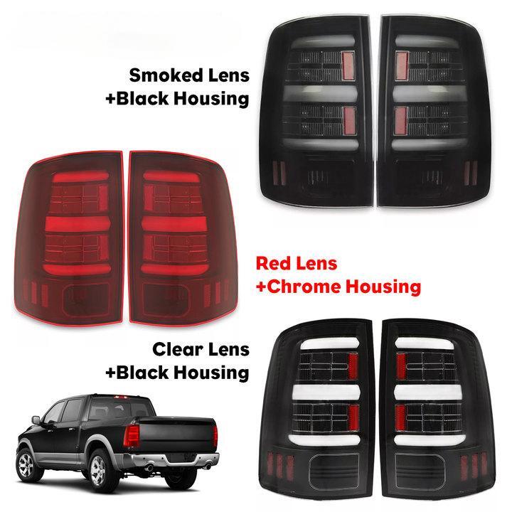 Smoke Clear Red LED Tail Lights Brake Lamps for 09-18 Dodge Ram 1500 2500 3500