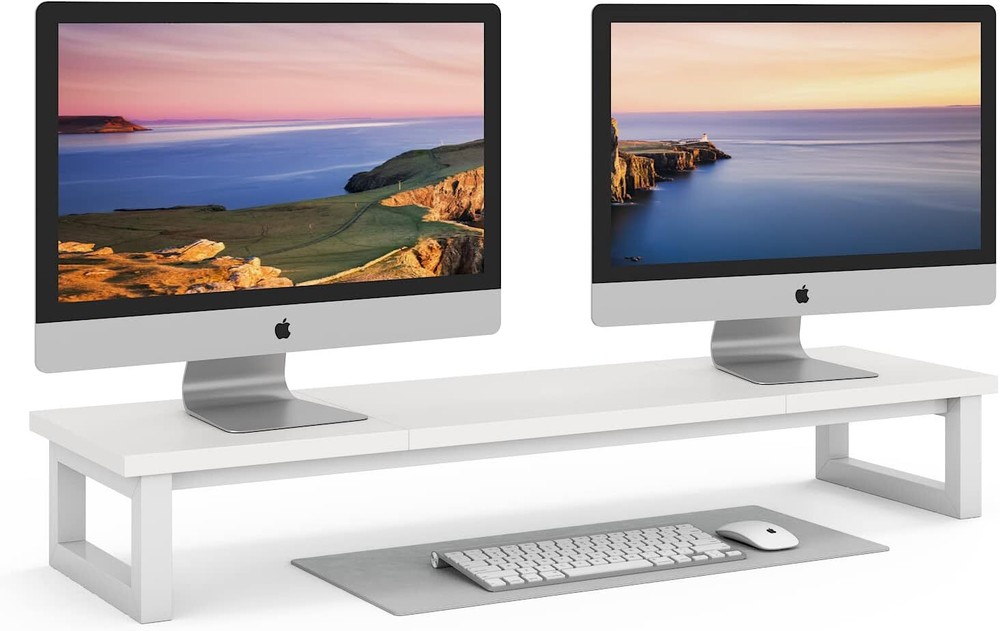 39Inch Large Monitor Stands For 2 Monitors, Dual Monitor Stand Riser Computer