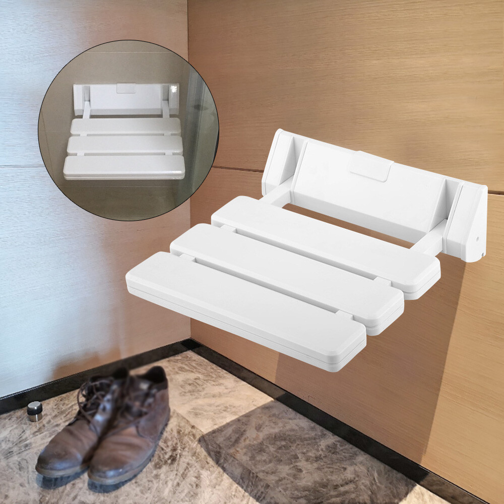 Foldable Wall Mount Shower Seat Bench for Elderly Pregnant and Disabled Safety Support