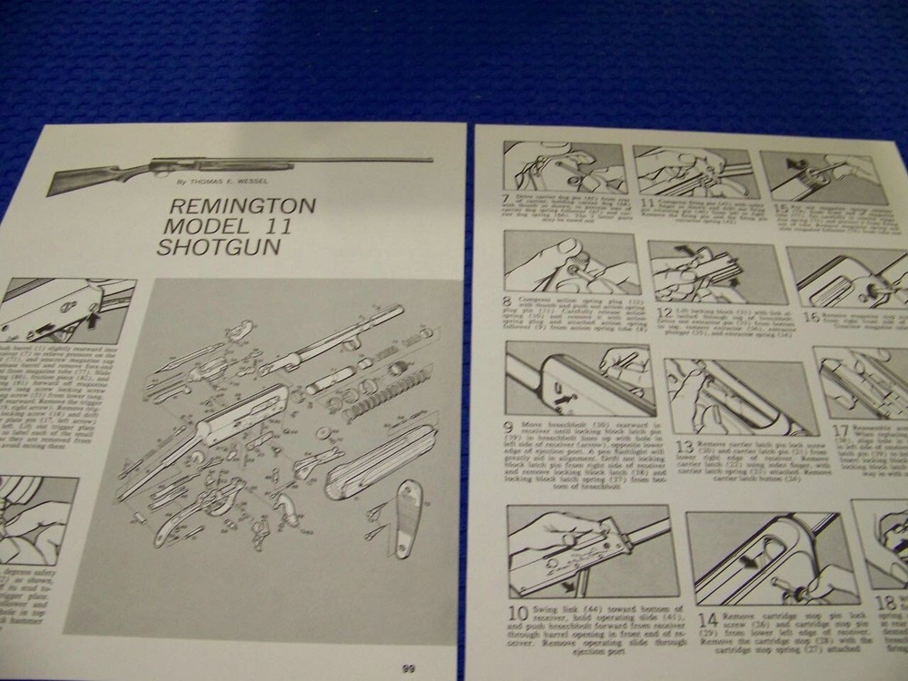 REMINGTON MODEL 11 SHOTGUN..TAKEDOWN/EXPLODED VIEW/PARTS LEGEND (179NN)
