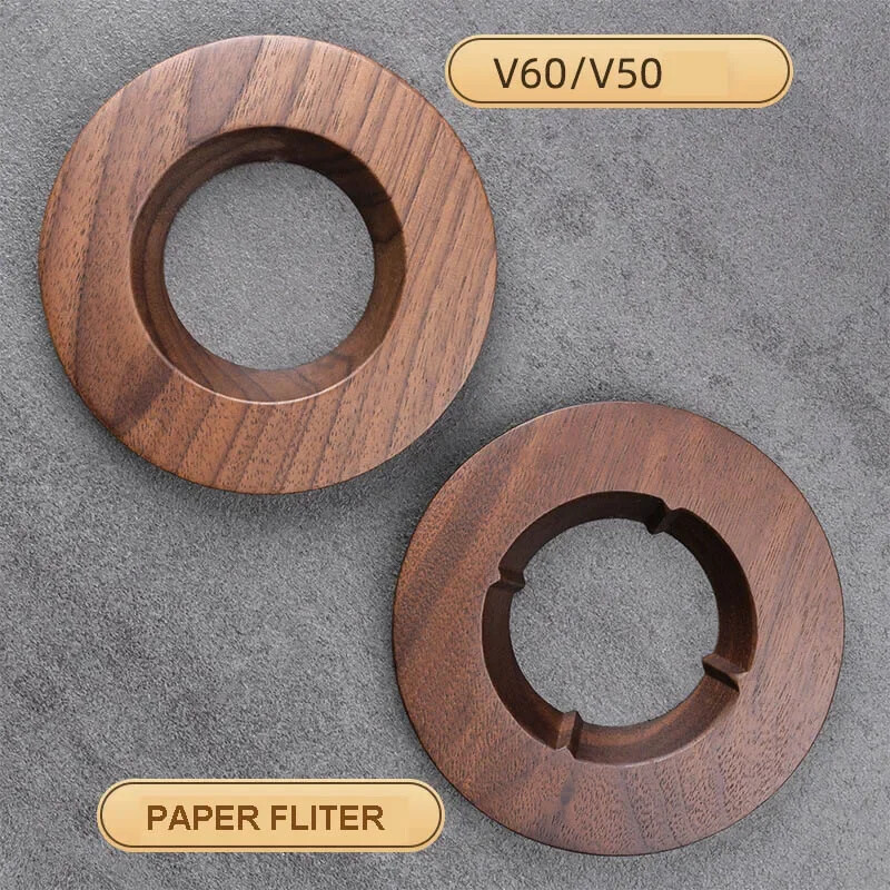 Walnut Wood Conical Coffee Filter Cup Stand for V60 or V50 Drippers