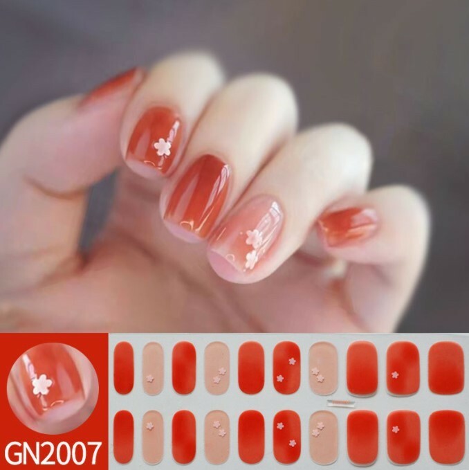 20 Glossy Gel Nail Strips - Soft Finish with Free Shipping