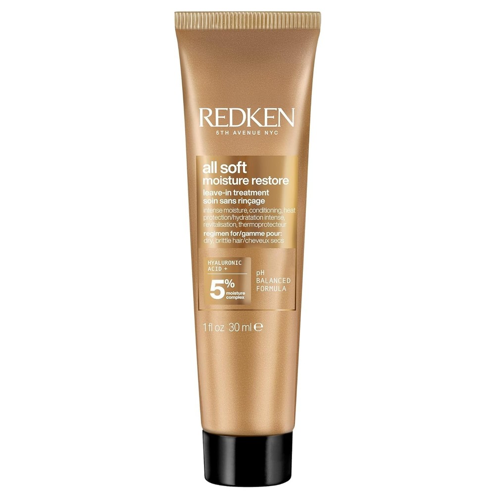Redken All Soft Moisture Restore Leave-In Treatment | Hyaluronic Acid Primer| Ha