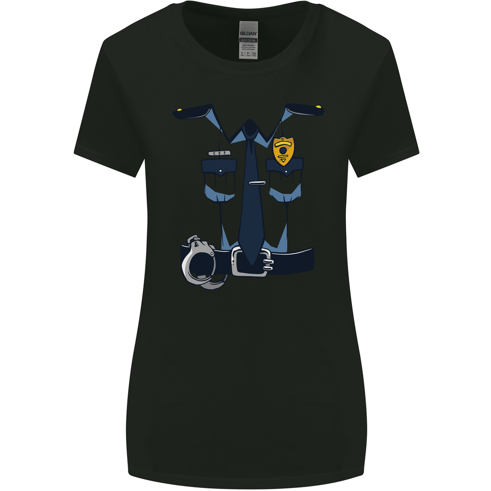 Police Fancy Dress Costume for Women Stag Party Wide Fit Humorous T-Shirt