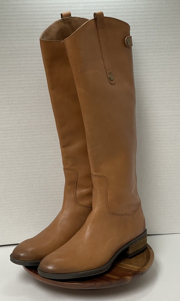 Sam Edelman Whiskey Leather Penny Riding Boots Women's Size 6.5