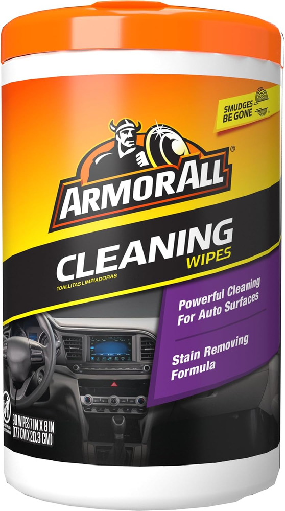Armor All Car Cleaning Wipes, Wipes for Car Interior and Car Exterior, 90 Wipes