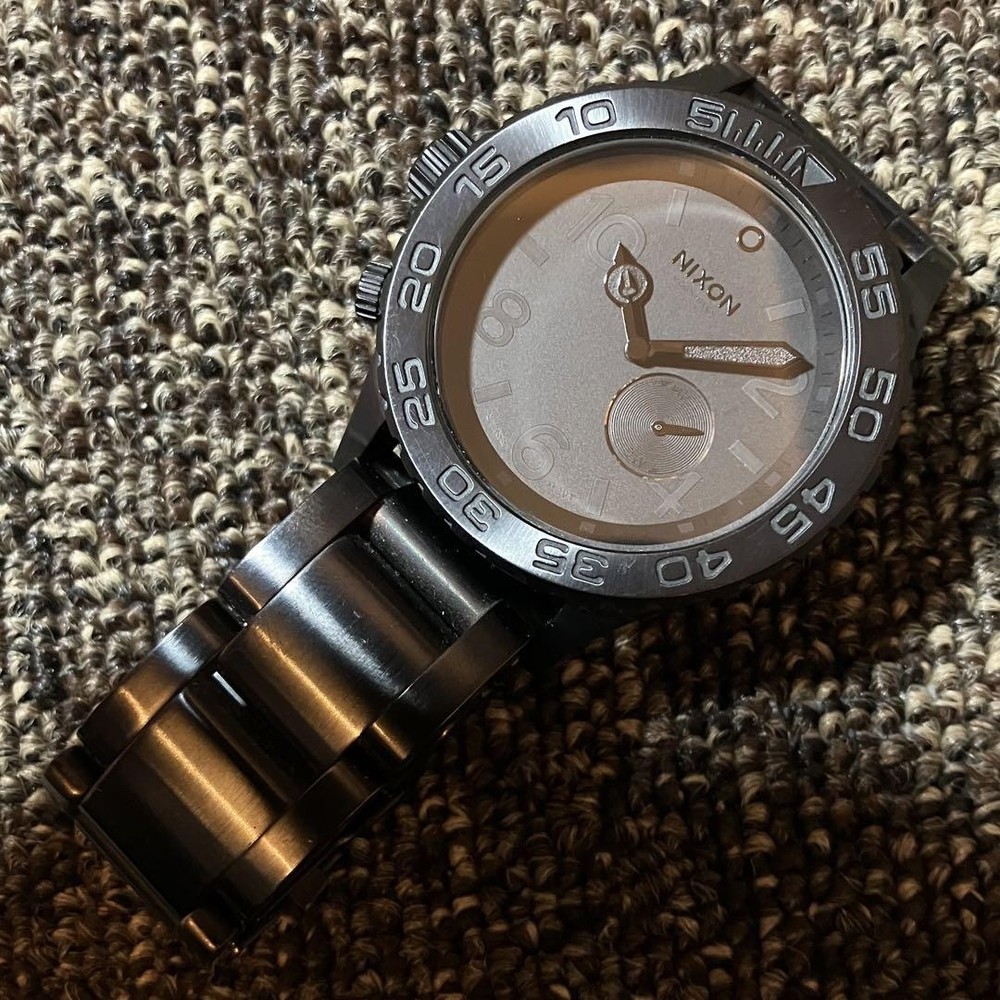 Nixon Black PVD Quartz Dial Pre-Owned Watch