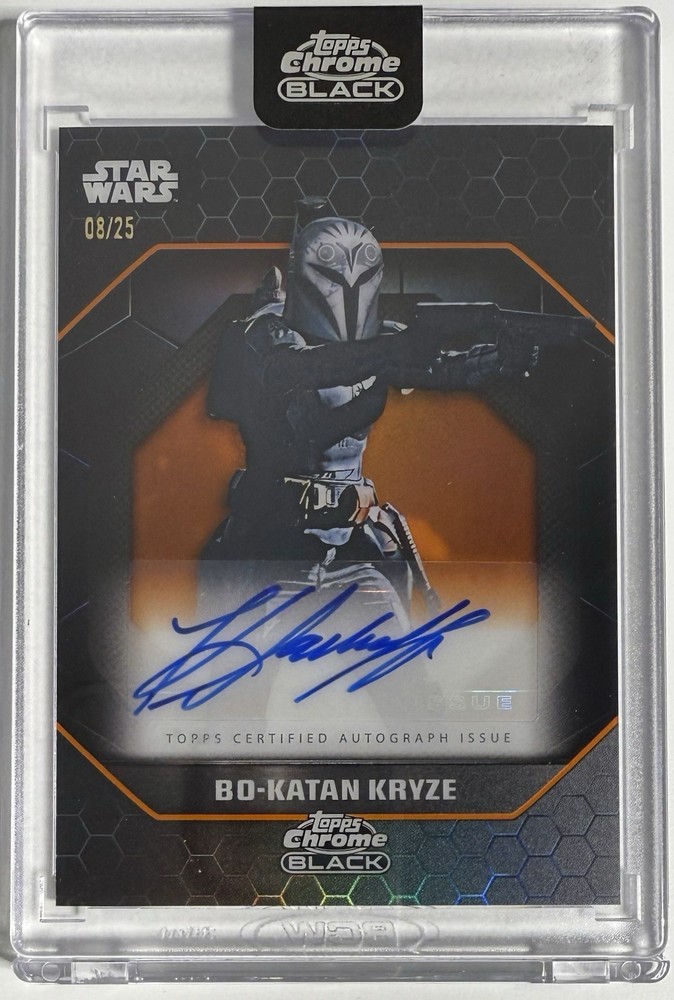 2024 Star Wars Topps Chrome Black Bo-Katan Kryze Orange Auto /25 Katee Sackhoff