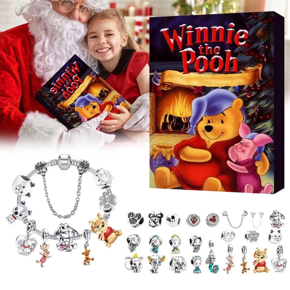 Winnie the Pooh Bracelet Jewelry 24 Day Advent Calendar Christmas DIY Gift ANIME