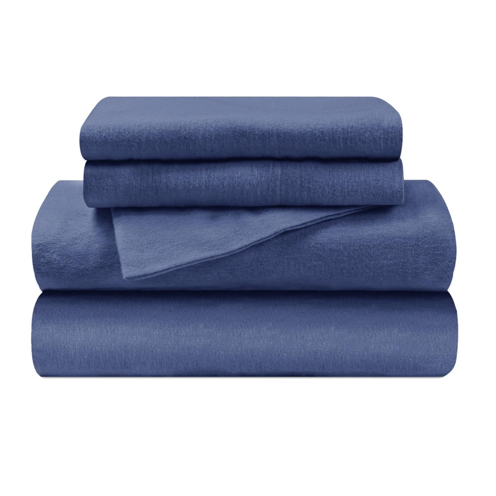 Flannel Brushed Cotton Bed Sheet Set, Soft, Warm Bedding, Modern Solid Sheets...